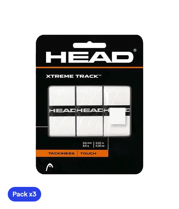 Overgrips HEAD XtremeTrack White (Pack x3) - Kings Dr
