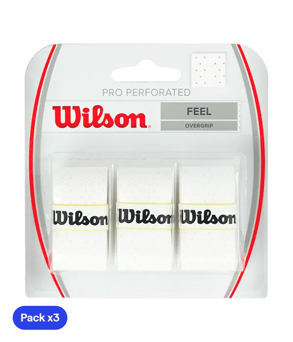 Overgrips Wilson Pro Perforado Feel White (Pack x3) - Kings Dr
