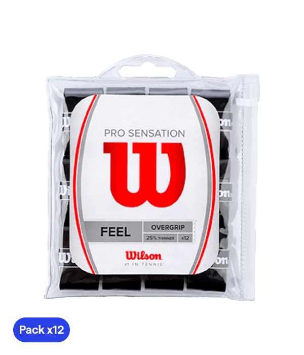 Overgrips Wilson Pro Sensation Lisos Negro (Pack x12) - Kings Dr
