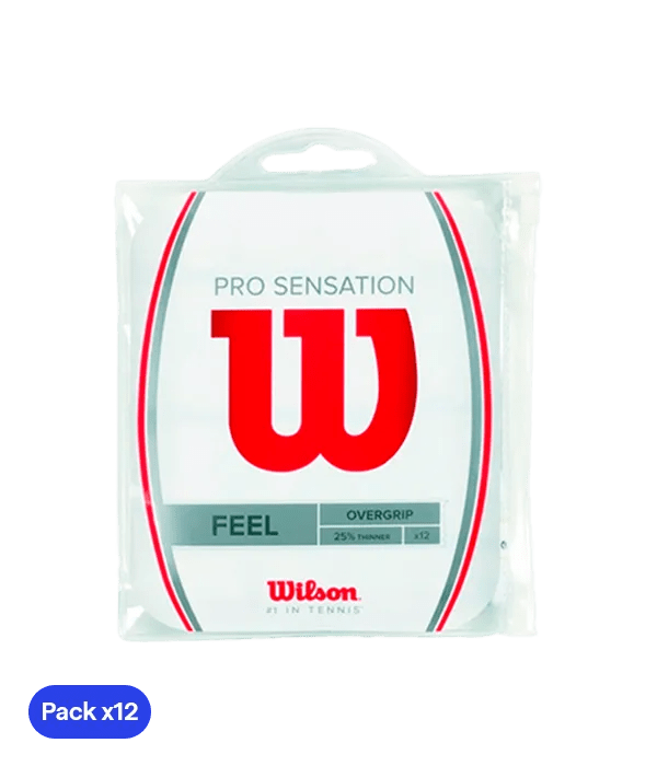 Overgrips Wilson Pro Sensation Lisos White (Pack x12) - Kings Dr