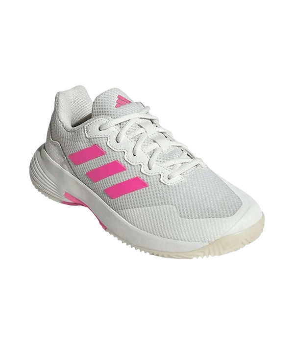 Padel Shoes Adidas GameCourt 2 Mujer Blanco/Rosa 2025 - Kings Dr