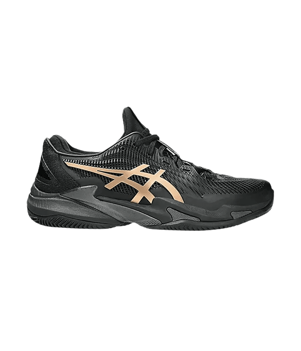 Padel Shoes Asics Court FF 3 Novak Clay Night Energy Black/Prism Gold 2025 - Kings Dr