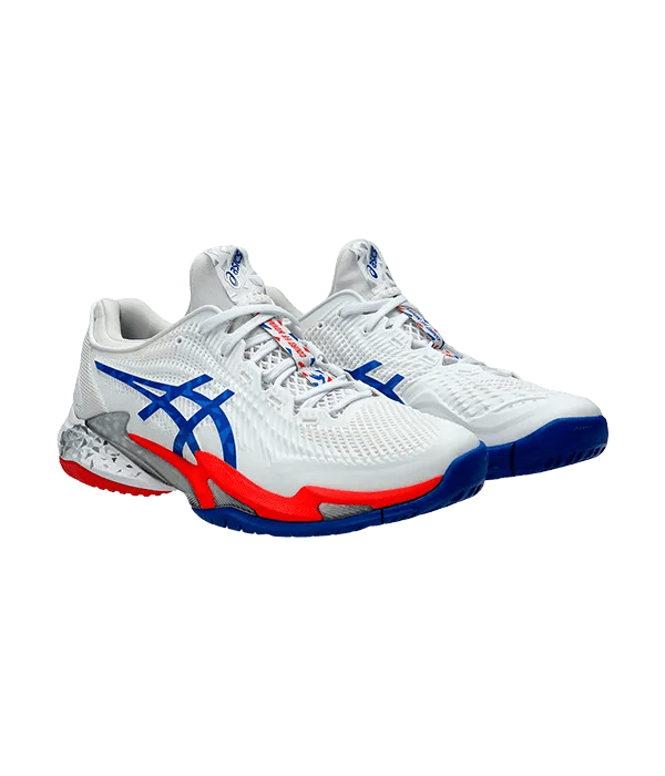 Padel Shoes Asics Court FF 3 Novak Clay White/Asics Blue - Kings Dr