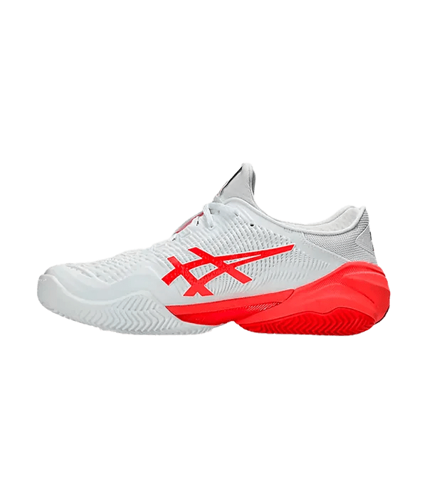 Padel Shoes Asics Court FF 3 Novak Clay White/Electric Red 2025 - Kings Dr