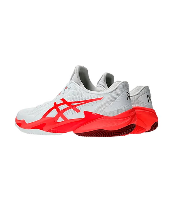 Padel Shoes Asics Court FF 3 Novak Clay White/Electric Red 2025 - Kings Dr