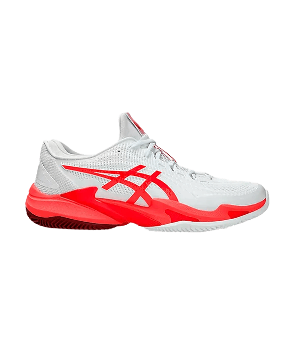 Padel Shoes Asics Court FF 3 Novak Clay White/Electric Red 2025 - Kings Dr