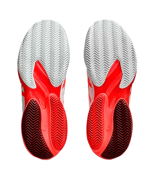 Padel Shoes Asics Court FF 3 Novak Clay White/Electric Red 2025 - Kings Dr