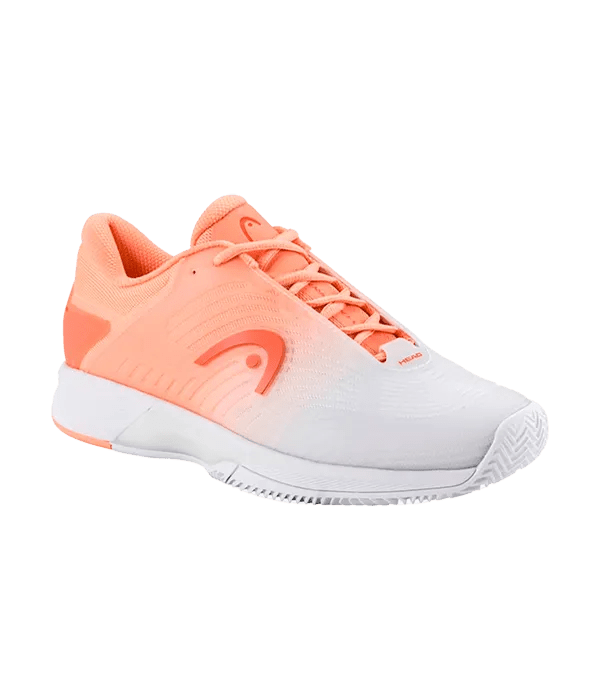 Padel Shoes HEAD Revolt Pro 4.5 Clay Mujer Coral/White 2025 - Kings Dr