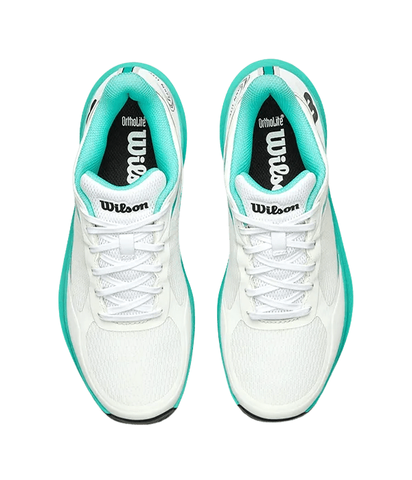 Padel Shoes Wilson Hurakn Lite White/Turquoise/Black Mujer 2025 - Kings Dr