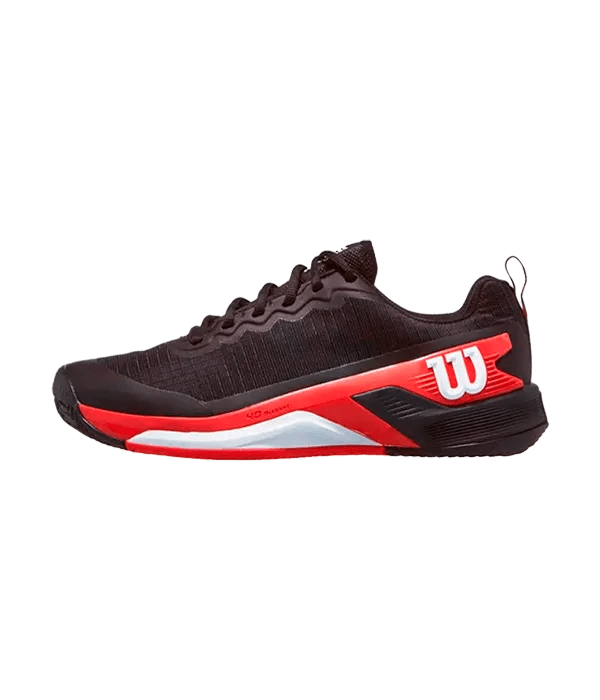 Padel Shoes Wilson Rush Pro 4.5 Clay Black/Infrared/White 2025 - Kings Dr