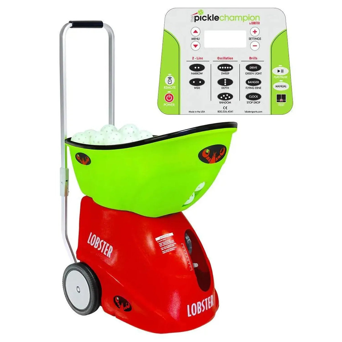 Pickle Champion with 20-Function Remote Control Pickleball Machine - Kings Dr