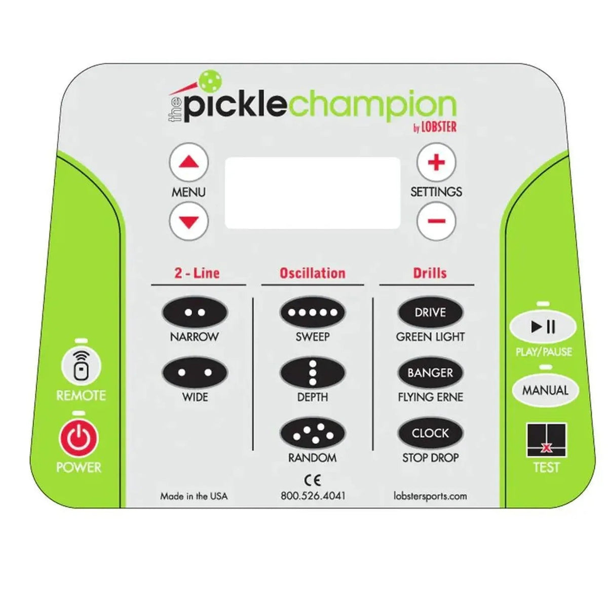 Pickle Champion with 20-Function Wi-Fi Remote Control for Pickleball Machine - Kings Dr