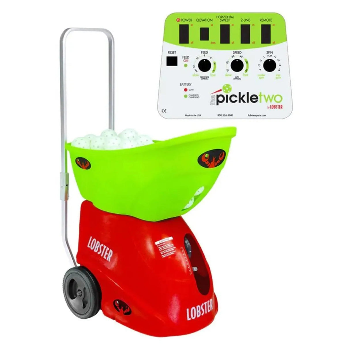 Pickle Two with 10-Function Remote Control Pickleball Machine - Kings Dr