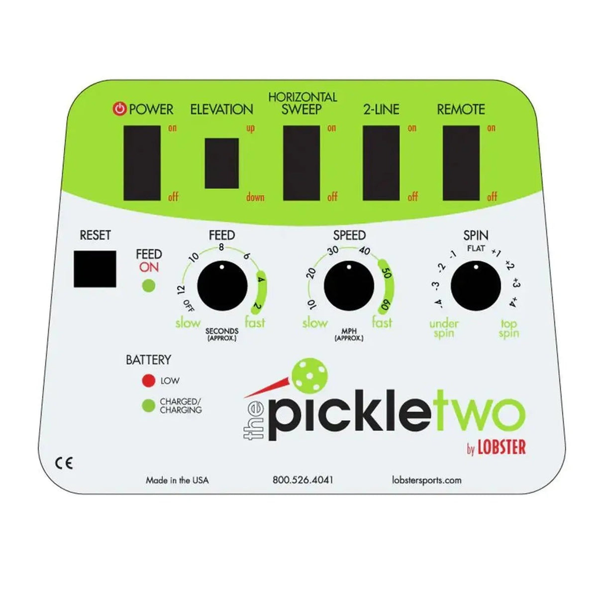 Pickle Two with 10-Function Remote Control Pickleball Machine - Kings Dr