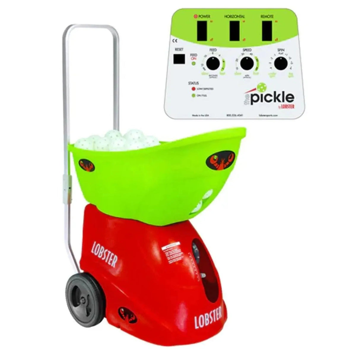 Pickle with 2-Function Remote Control Pickleball Machine - Kings Dr
