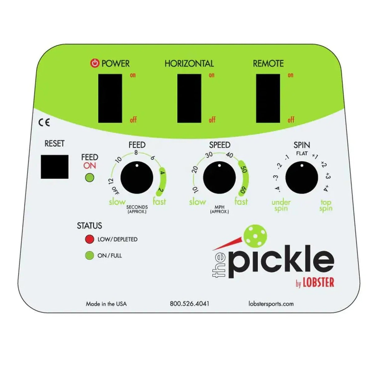 Pickle with 2-Function Remote Control Pickleball Machine - Kings Dr