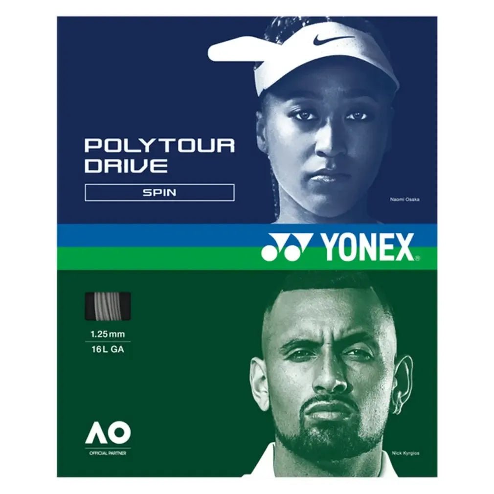 POLYTOUR DRIVE 125/16L Tennis String Silver - Kings Dr