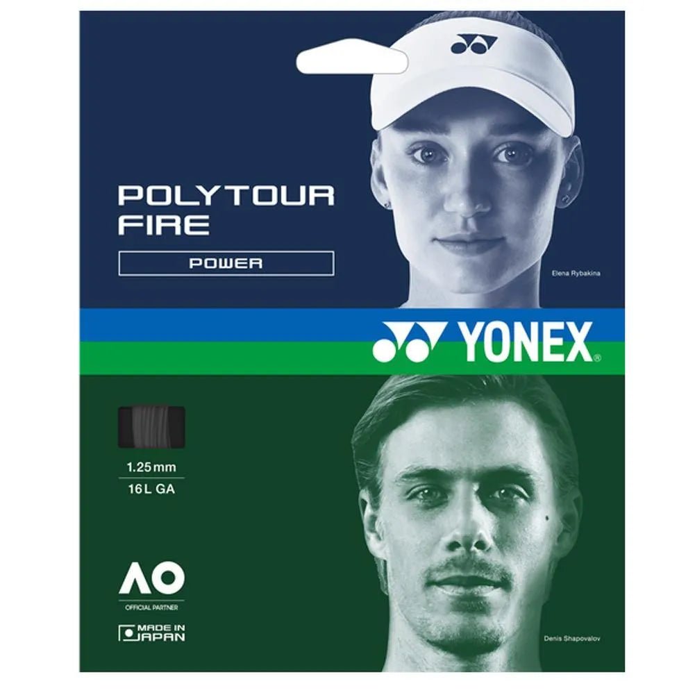 POLYTOUR FIRE 125 Tennis String Black - Kings Dr