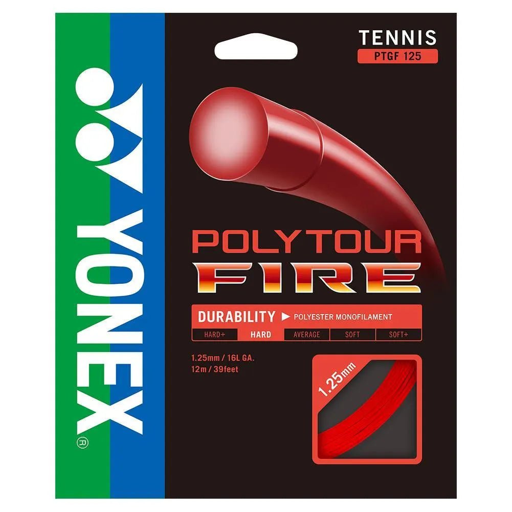 POLYTOUR FIRE Tennis String Red - Kings Dr
