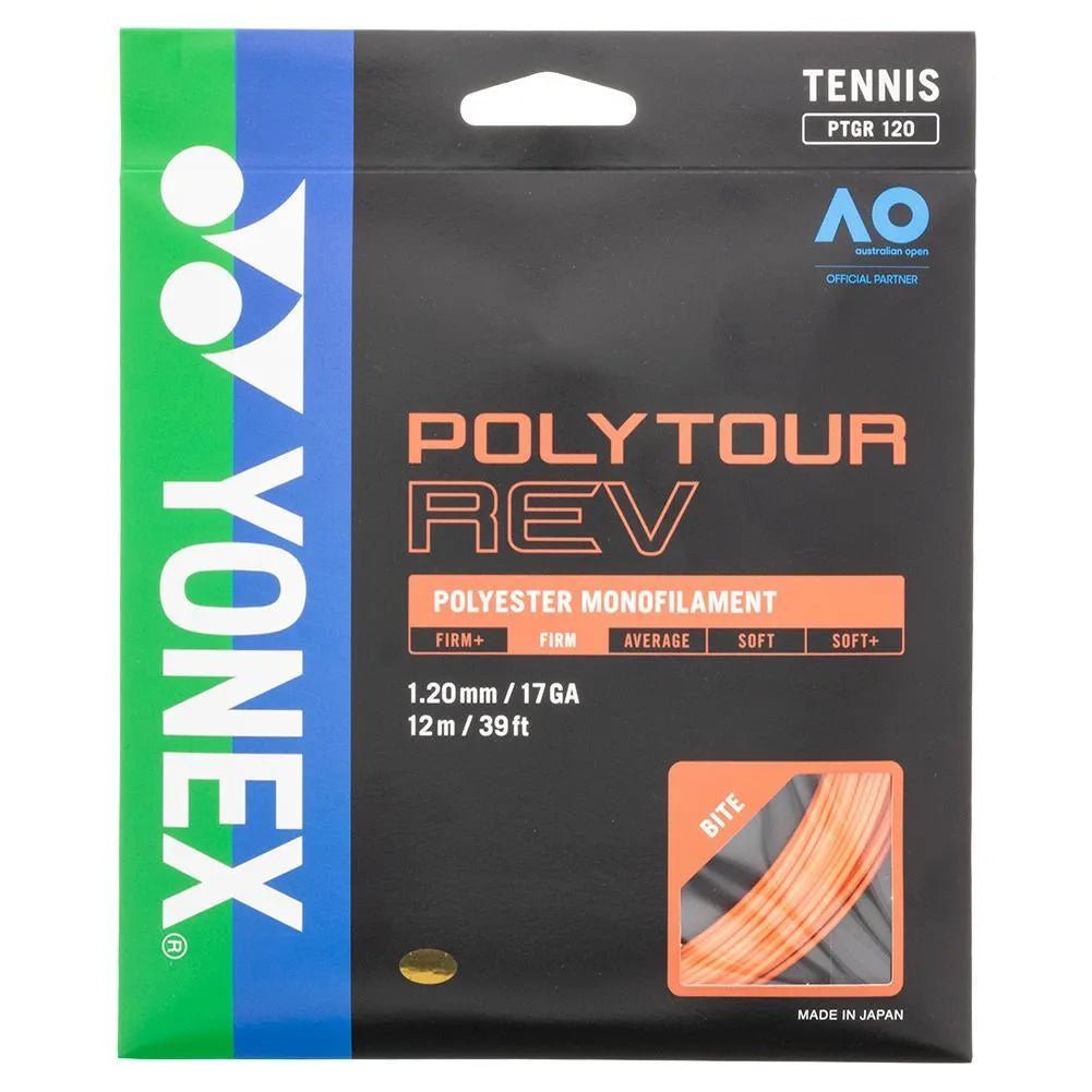 POLYTOUR REV Tennis String Bright Orange - Kings Dr