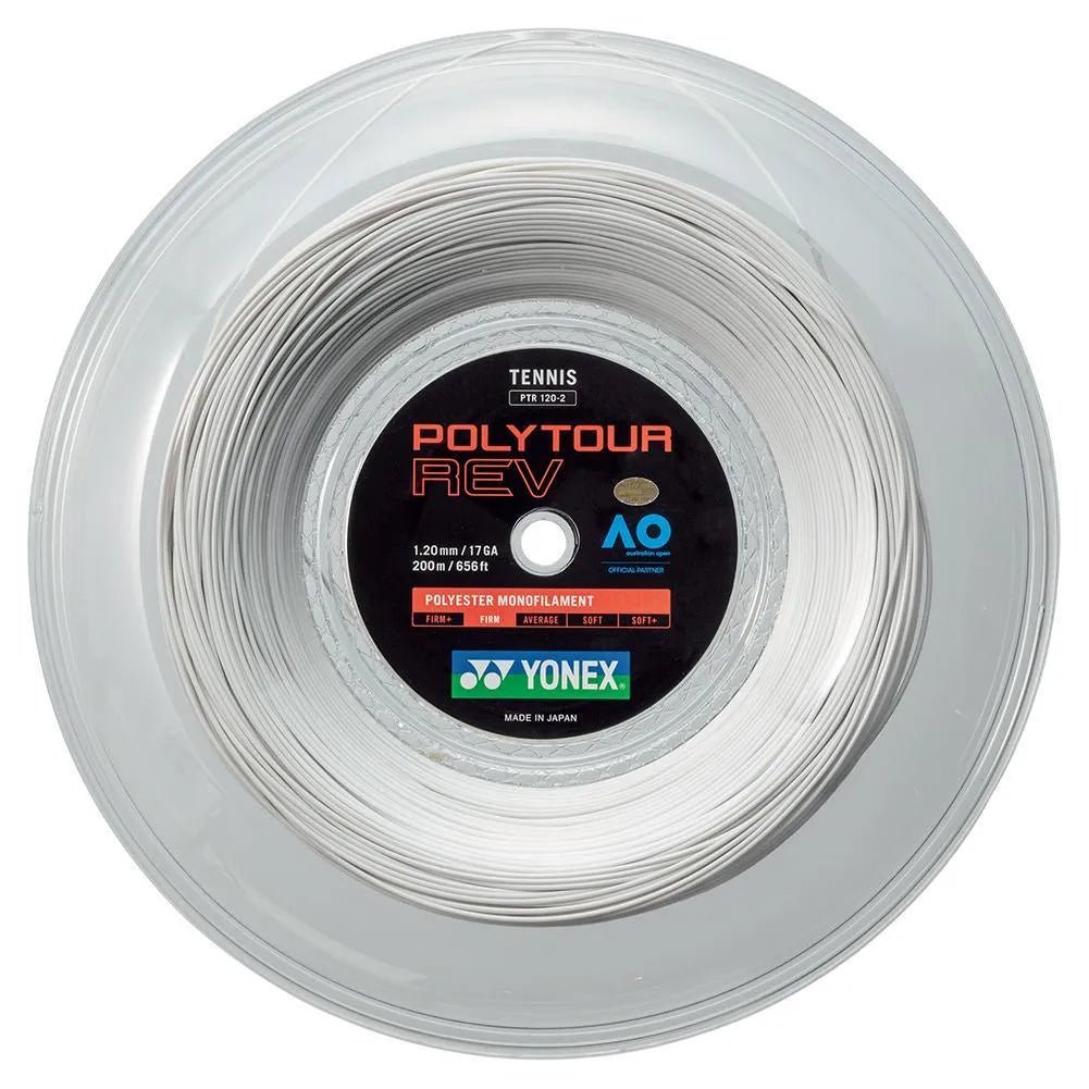 POLYTOUR REV Tennis String Reel White - Kings Dr