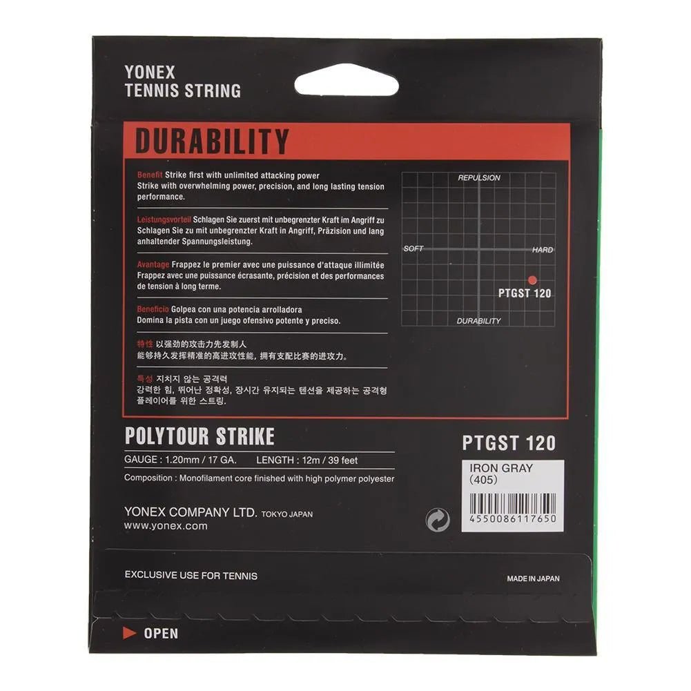 POLYTOUR STRIKE Tennis String Iron Gray - Kings Dr