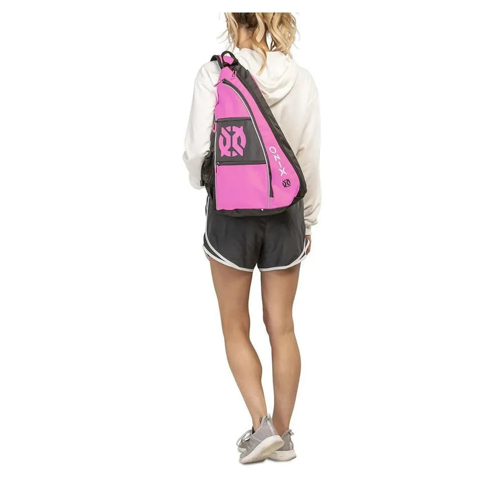 Pro Pickleball Sling Bag Pink and Black - Kings Dr