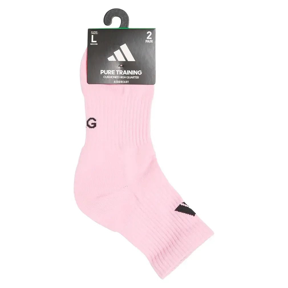 Pure Training 2-Pack High Quarter Socks True Pink and Black - Kings Dr