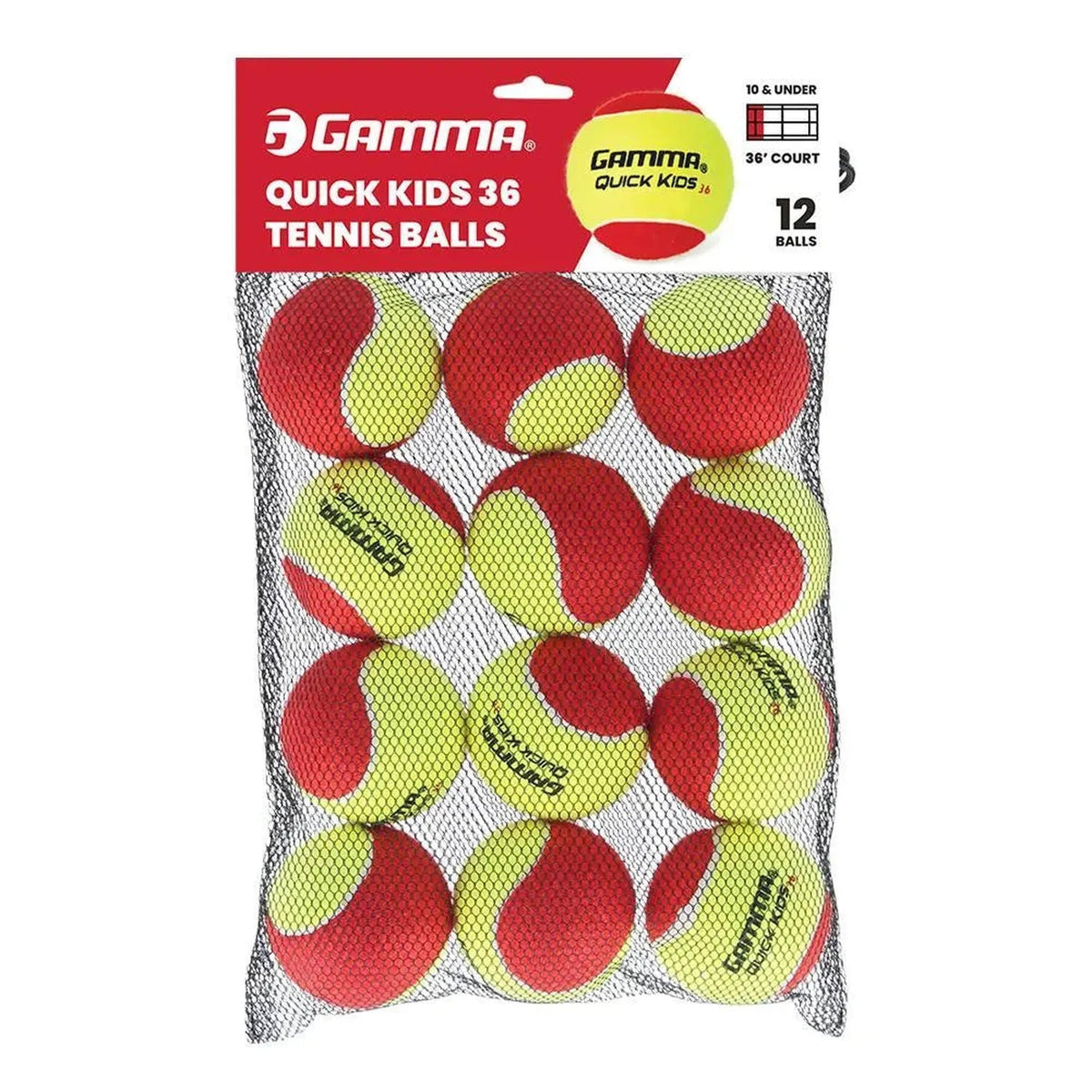 Quick Kids 36 Tennis Balls 12pk - Kings Dr