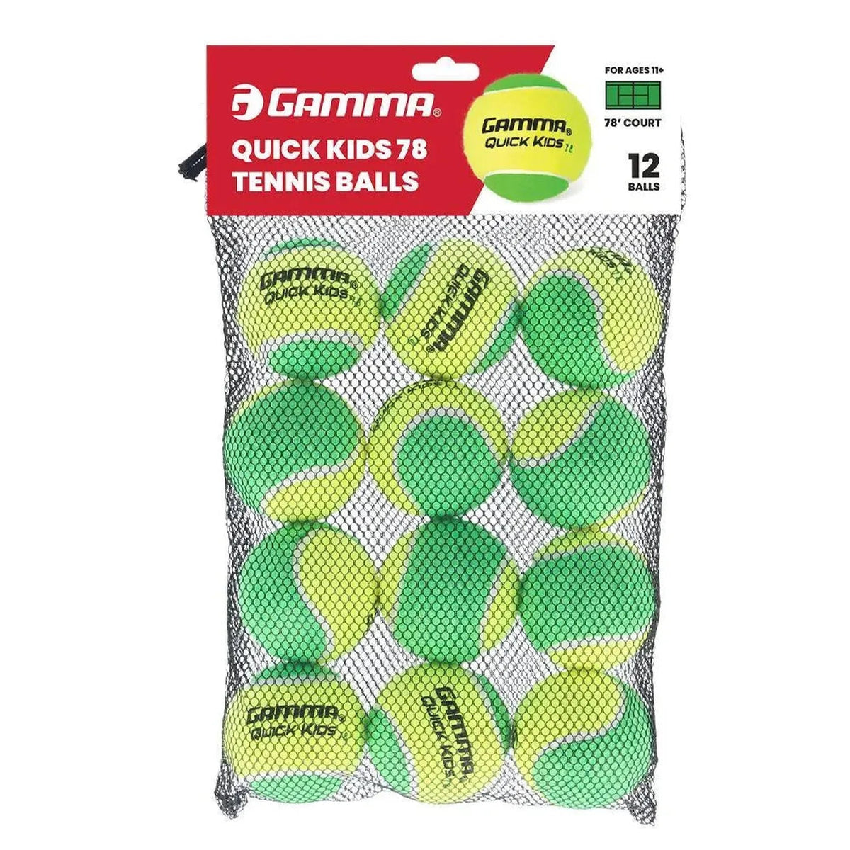 Quick Kids 78 Tennis Balls 12PK - Kings Dr