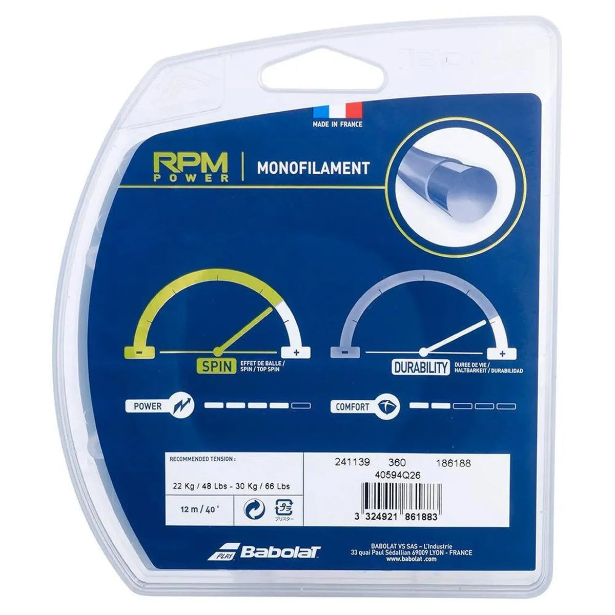 RPM Power Tennis String Blue - Kings Dr