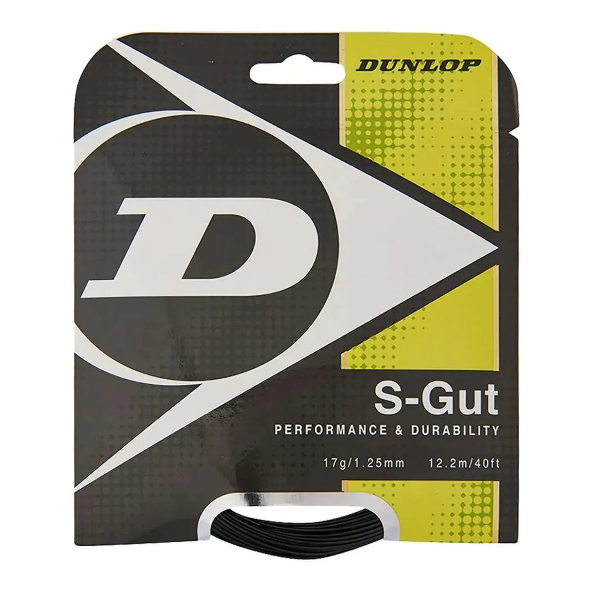 S-Gut 17G Black Tennis String - Kings Dr