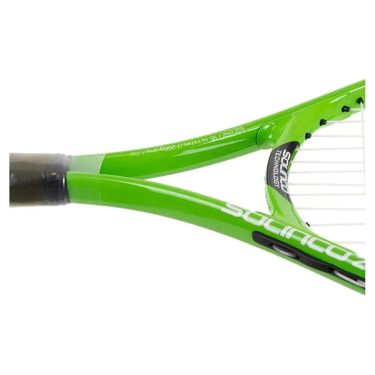 SHADOW 23 Inch Aluminum Junior Racquet White and Green - Kings Dr