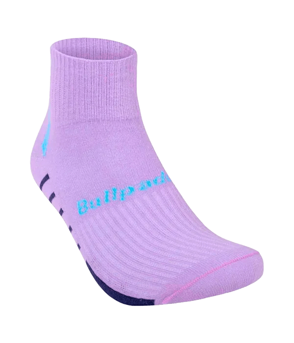 Socks Bullpadel BP2402 Mujer Blanco/Negro/Morado 2025 (Pack x3) - Kings Dr