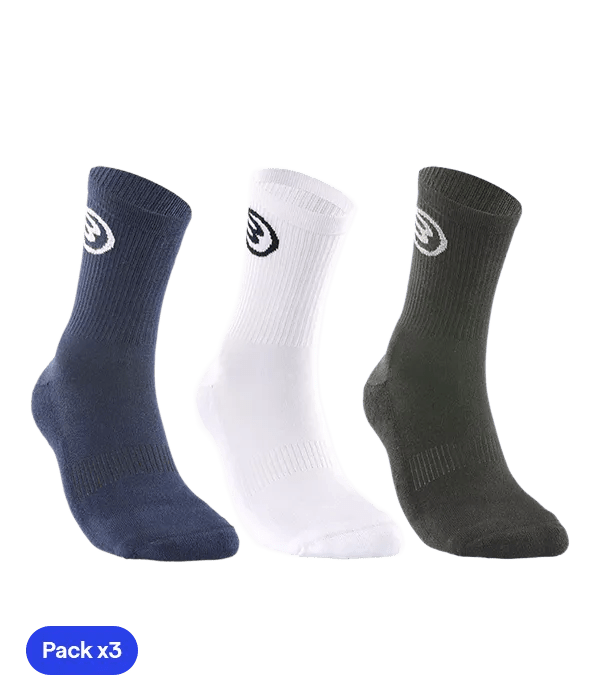 Socks Bullpadel BP252 Negro/Blanco/Azul Marino 2025 - Kings Dr