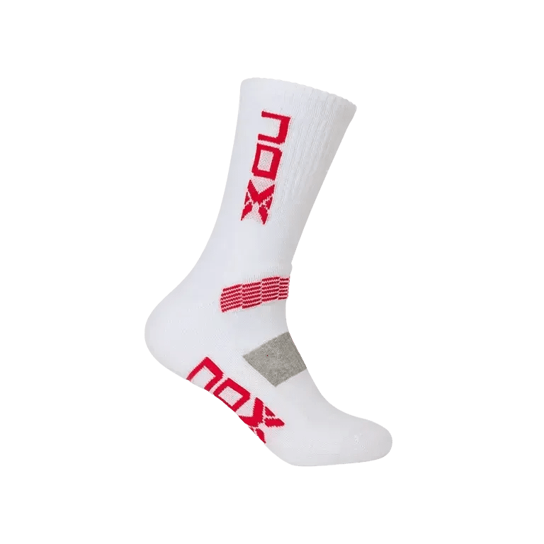 Socks NOX Serie Pro Blanco/Rojo - Kings Dr