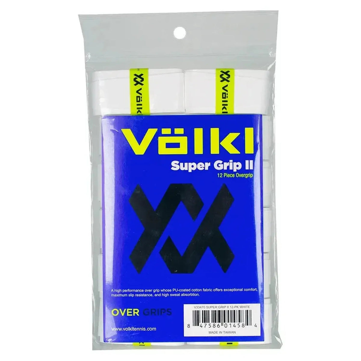 Super Grip II Tennis Overgrip 12 Pack White - Kings Dr