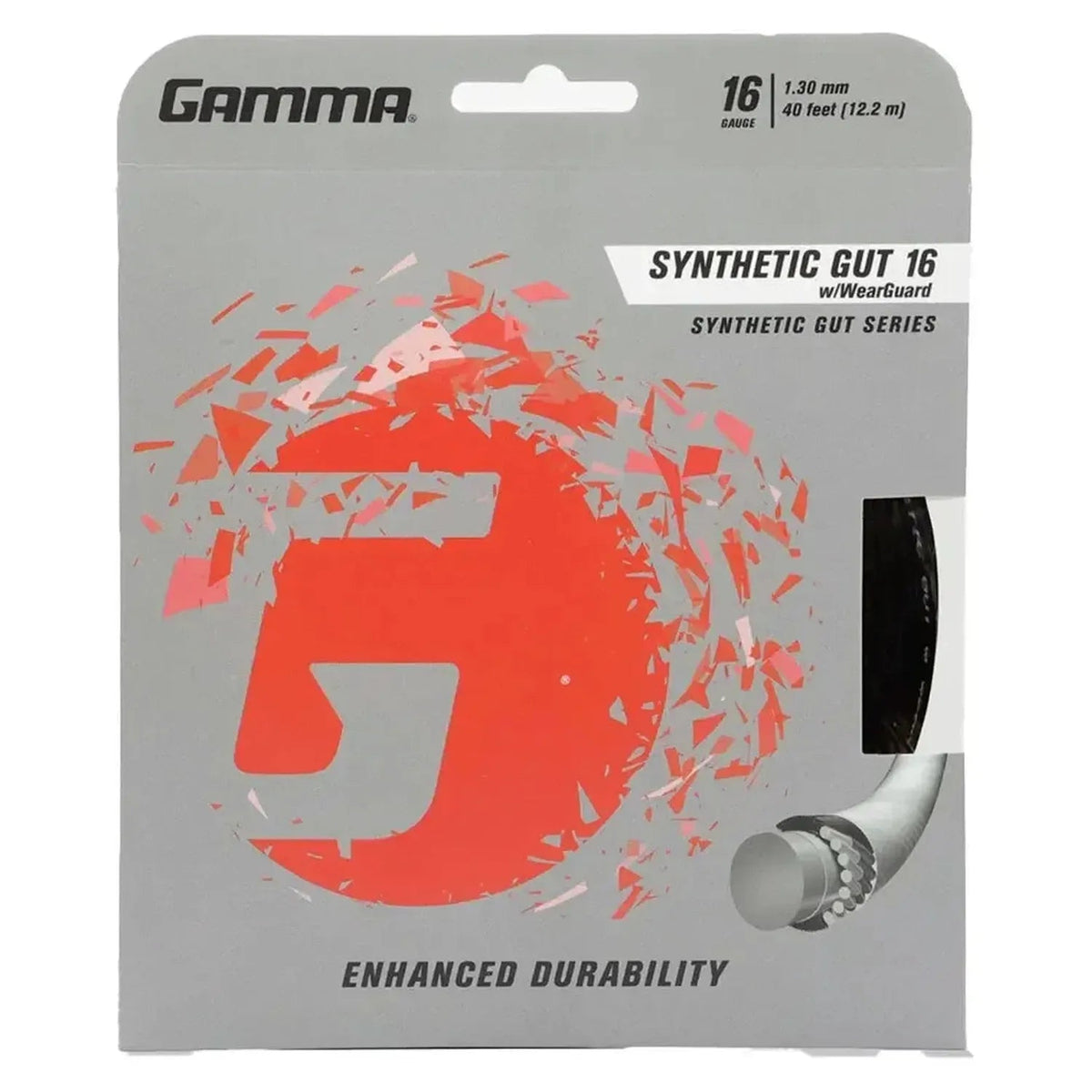 Synthetic Gut with Wearguard 16G Tennis String - Kings Dr