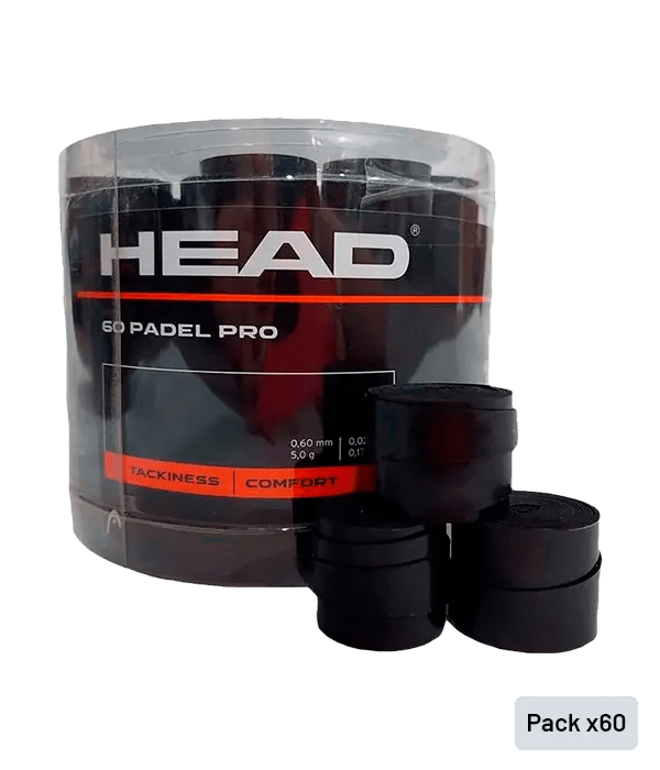 Tambor Overgrips HEAD Padel Pro Negro (x60) - Kings Dr