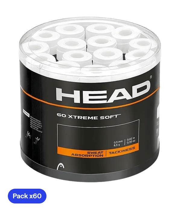 Tambor Overgrips HEAD Xtreme Soft Blancos (x60) - Kings Dr