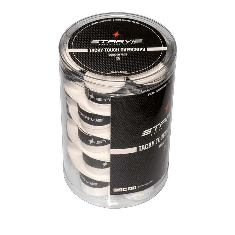 Tambor Overgrips Starvie Tacky Touch Smooth White (x25) - Kings Dr