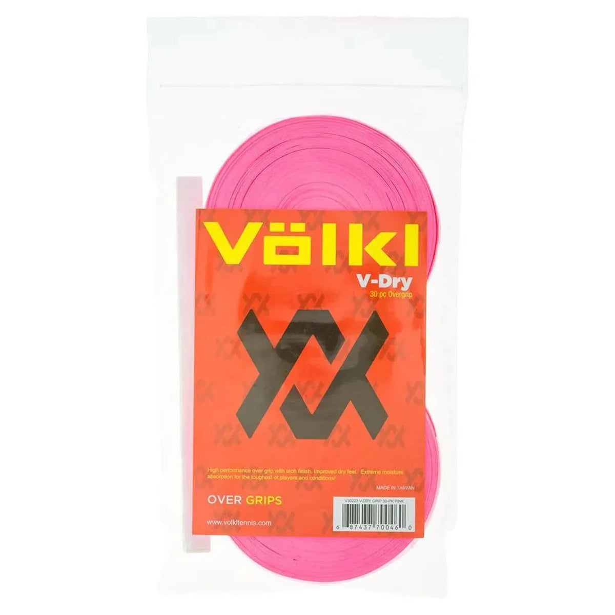V-Dry Tennis Overgrip 30 Pack Pink - Kings Dr