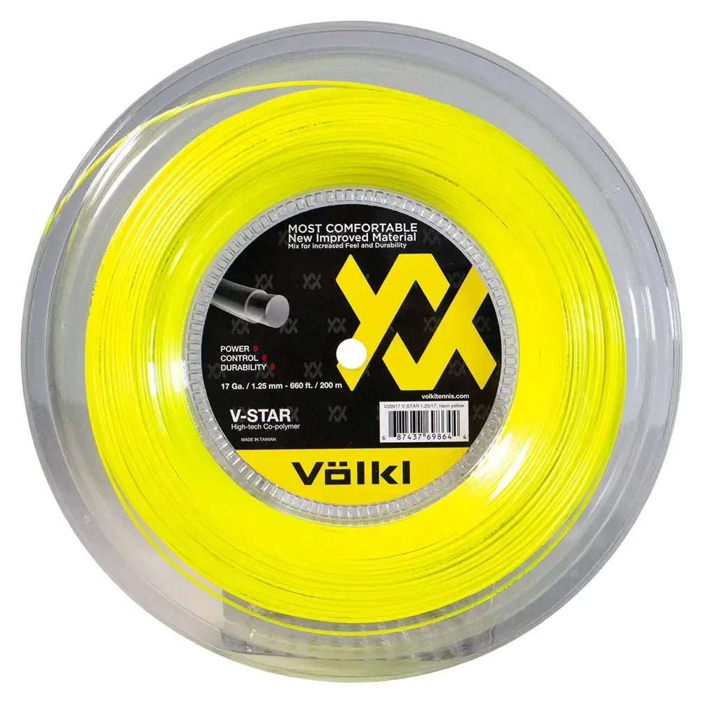 V-Star Tennis String Reel Neon Yellow - Kings Dr