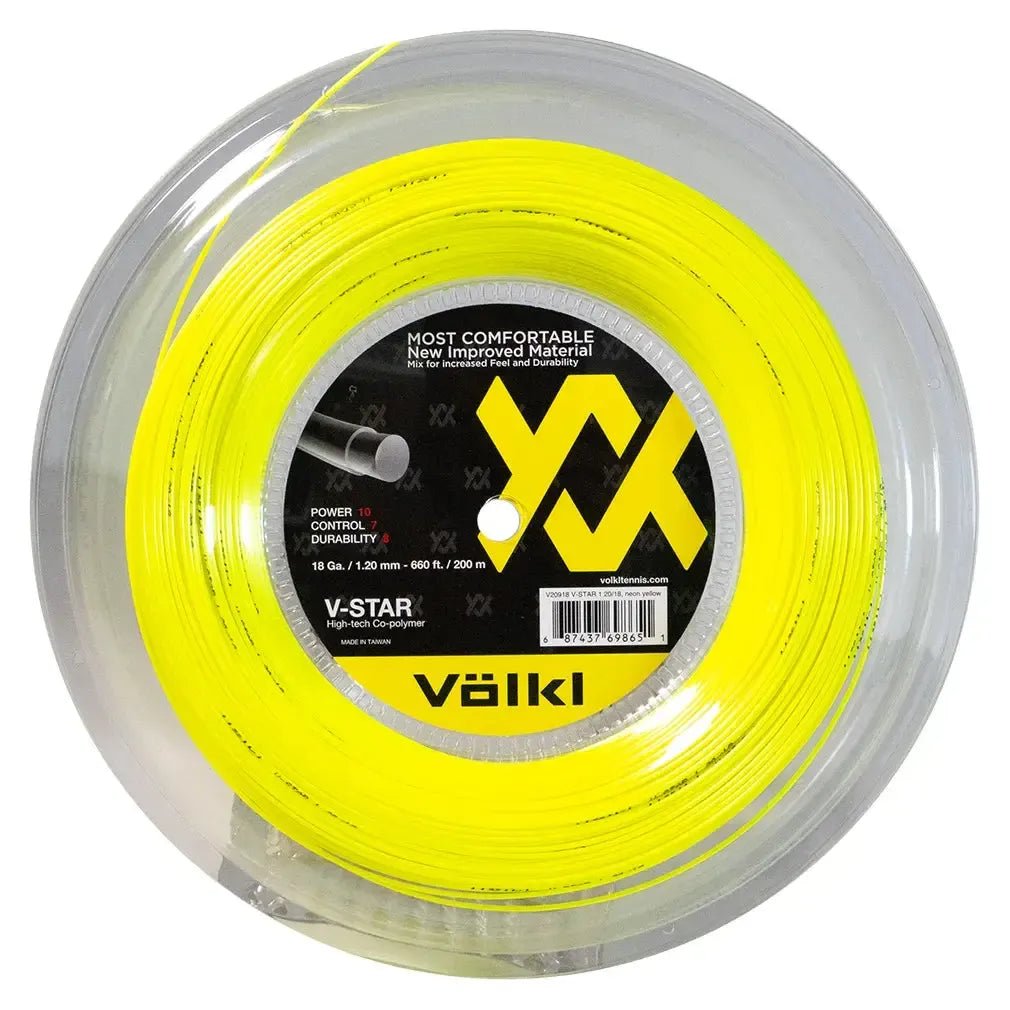 V-Star Tennis String Reel Neon Yellow - Kings Dr