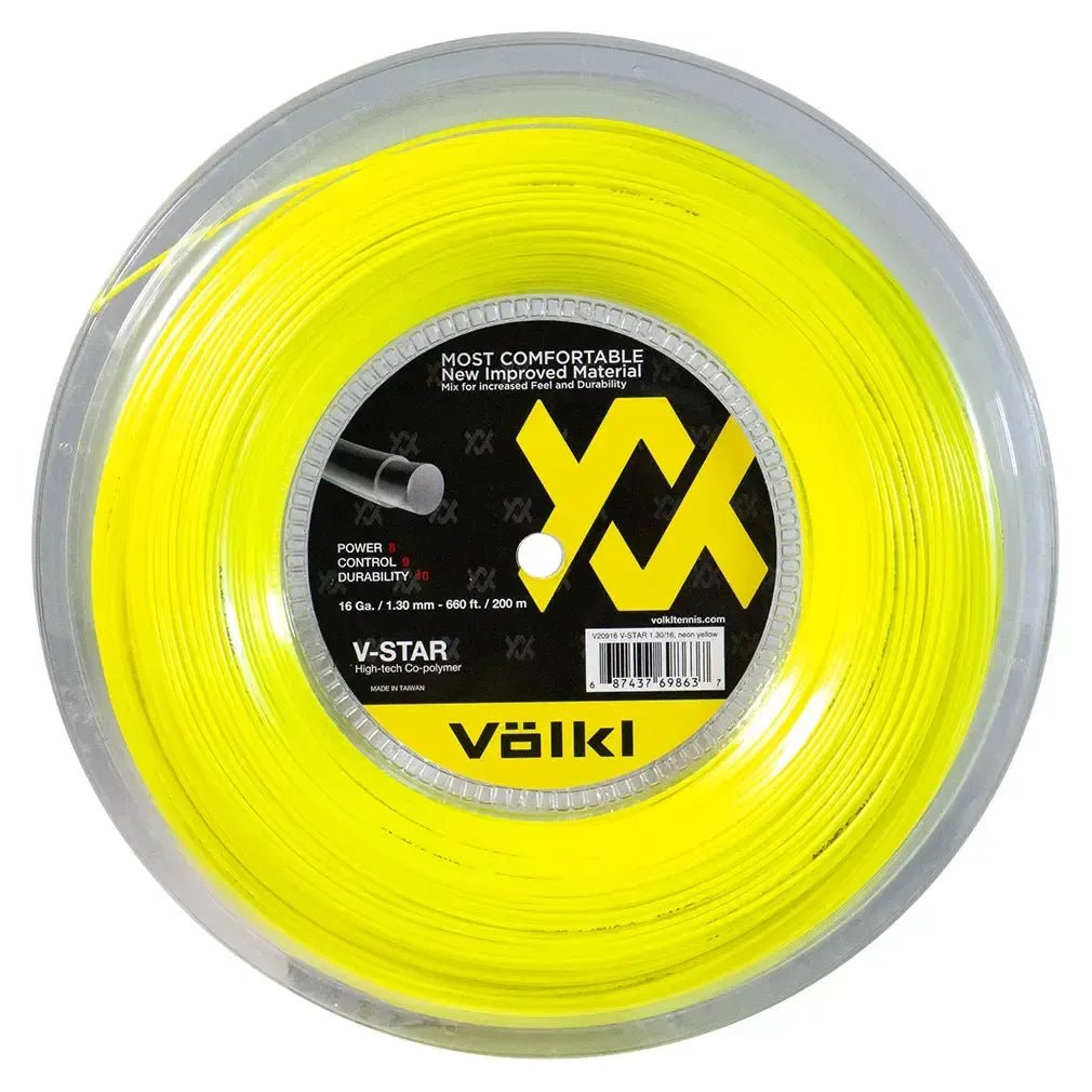 V-Star Tennis String Reel Neon Yellow - Kings Dr