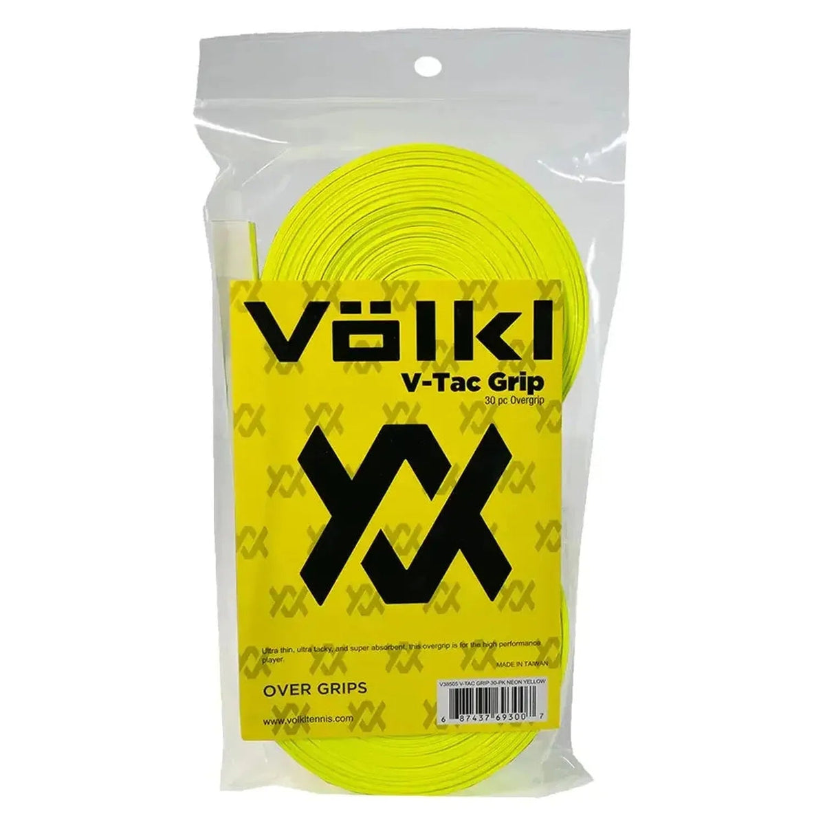 V-Tac 30 Pack Neon Yellow Tennis Overgrip - Kings Dr