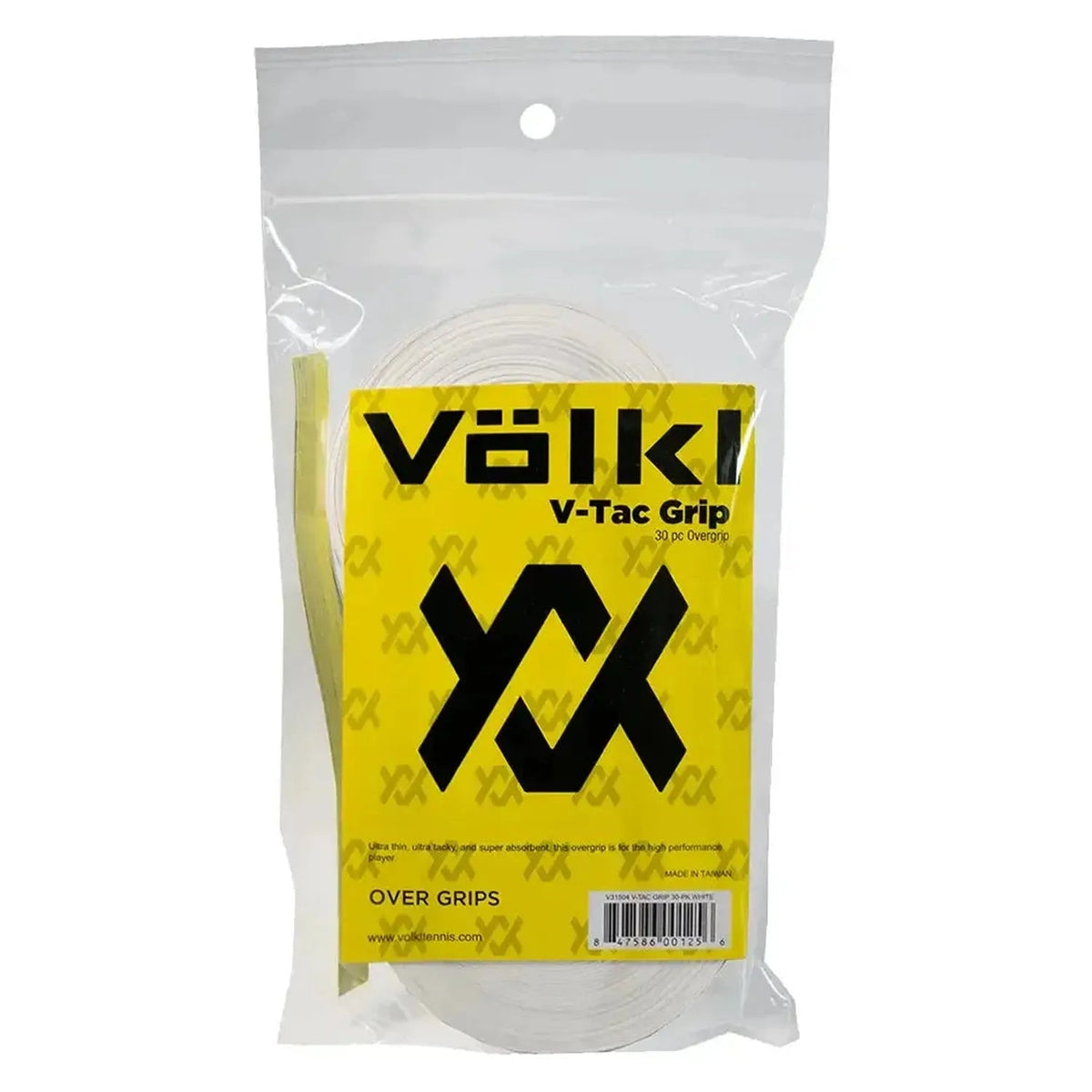 V-Tac 30 Pack White Tennis Overgrip - Kings Dr