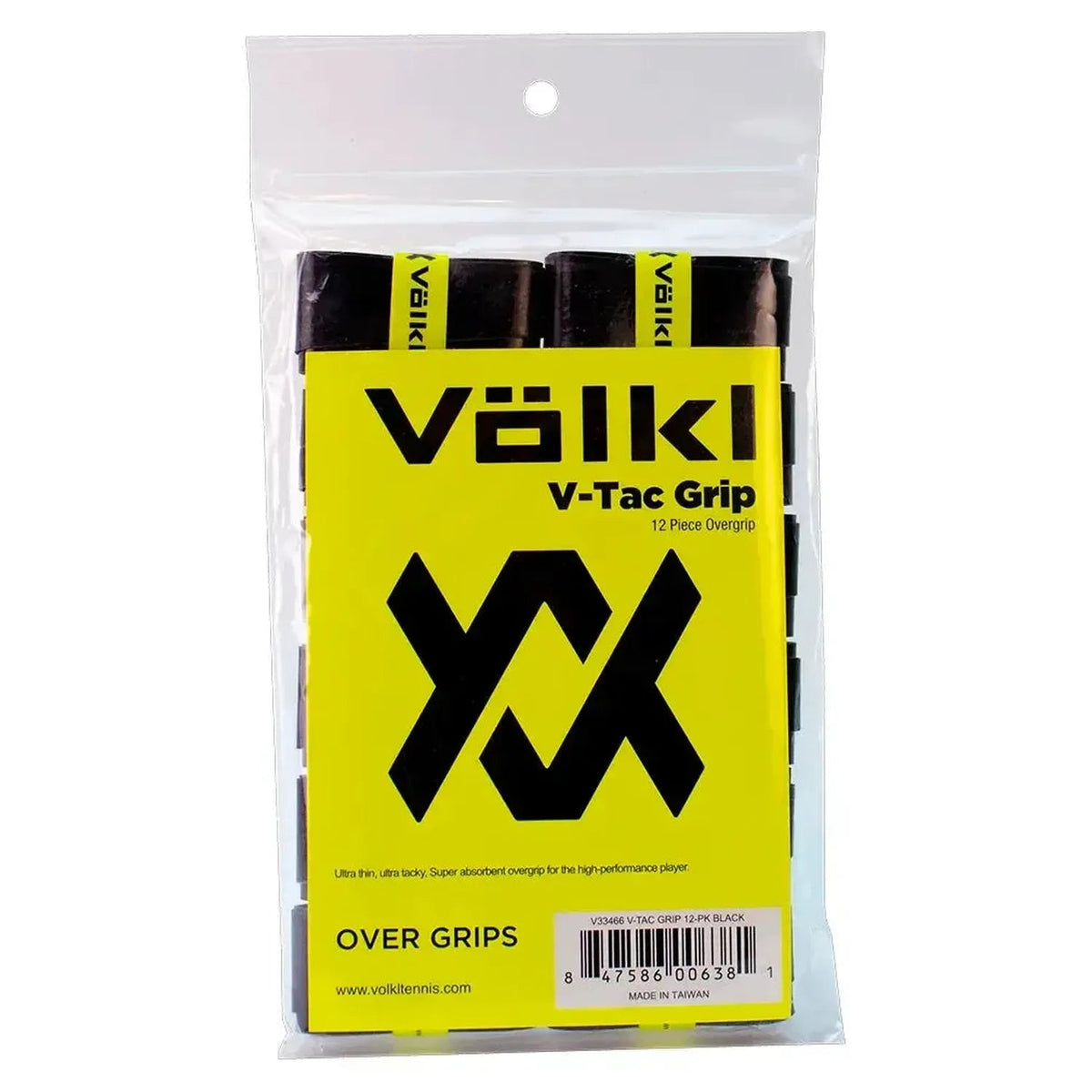 V-Tac Tennis Overgrip 12 Pack Black - Kings Dr