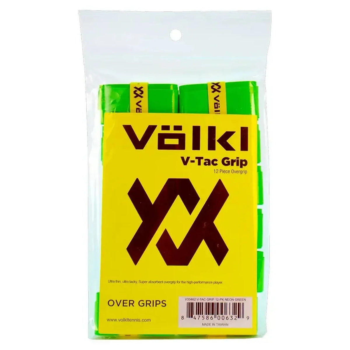 V-Tac Tennis Overgrip 12 Pack Neon Green - Kings Dr
