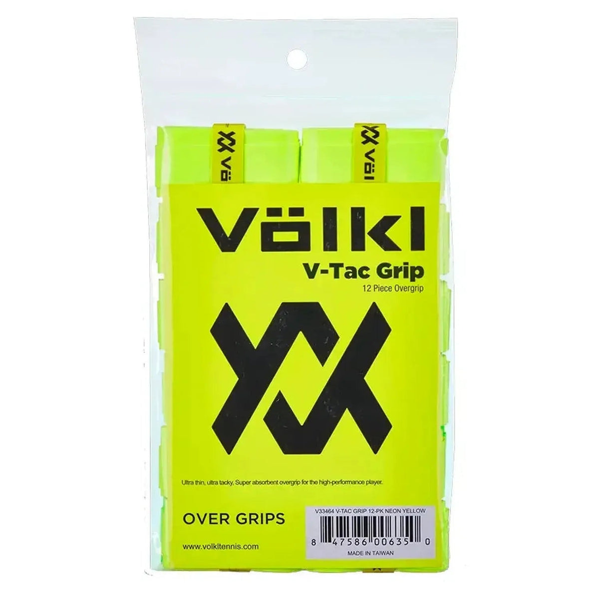 V-Tac Tennis Overgrip 12 Pack Neon Yellow - Kings Dr